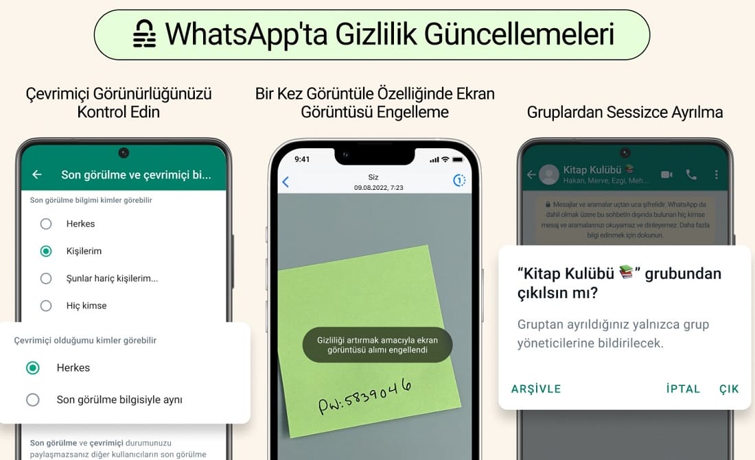 WhatsApp gizlilik güncellemeleri