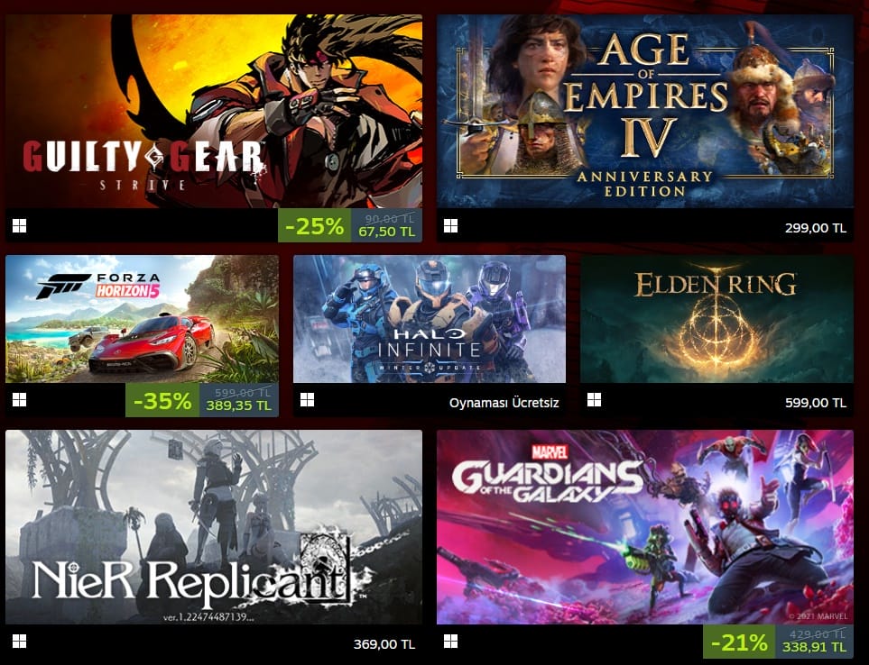 Steam The Game Awards 2022 indirimi