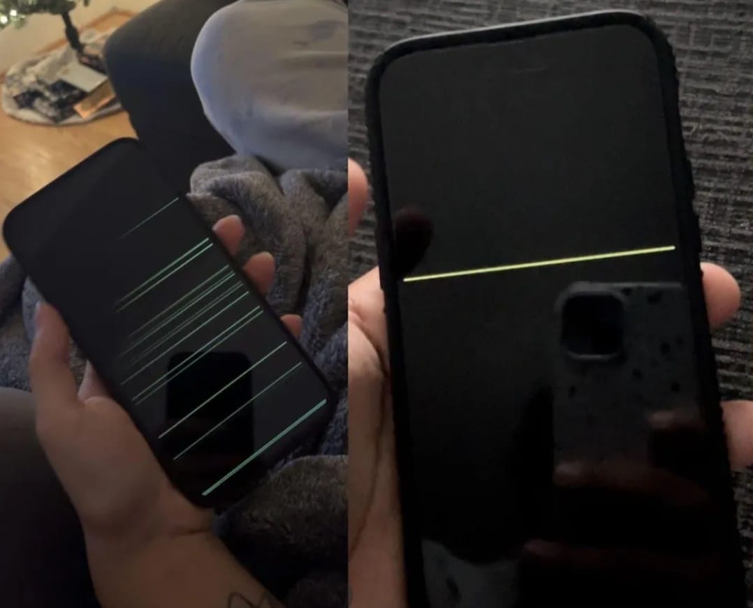 iPhone 14 Pro yatay çizgi