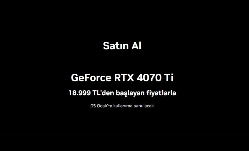 RTX 4070 Ti Türkiye fiyatı