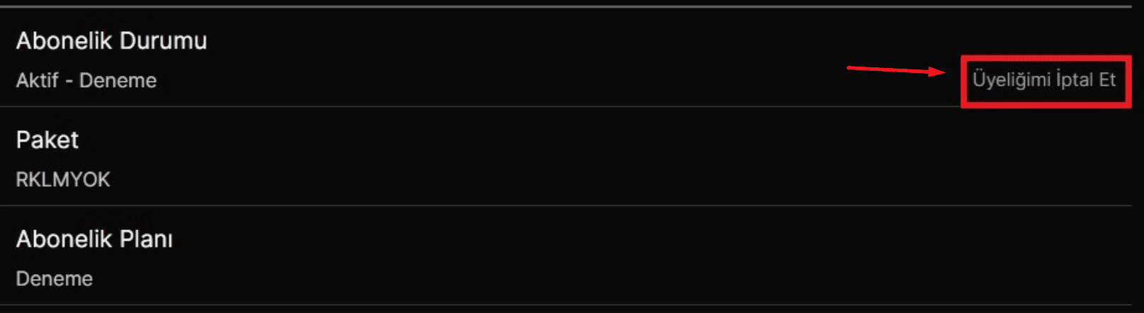 Exxen Üyelik İptali