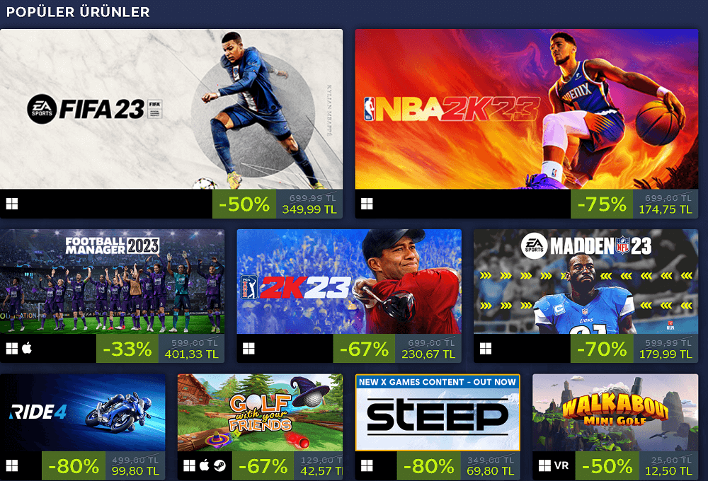 Steam İlkbahar İndirimleri