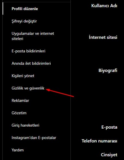 Instagram hesap silme