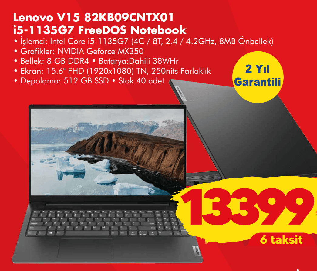 Lenovo V15 82KB09CNTX01 i5-1135G7