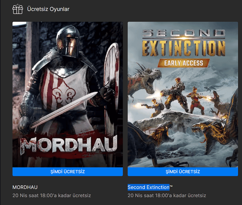 Mordhau ve Second Extinction
