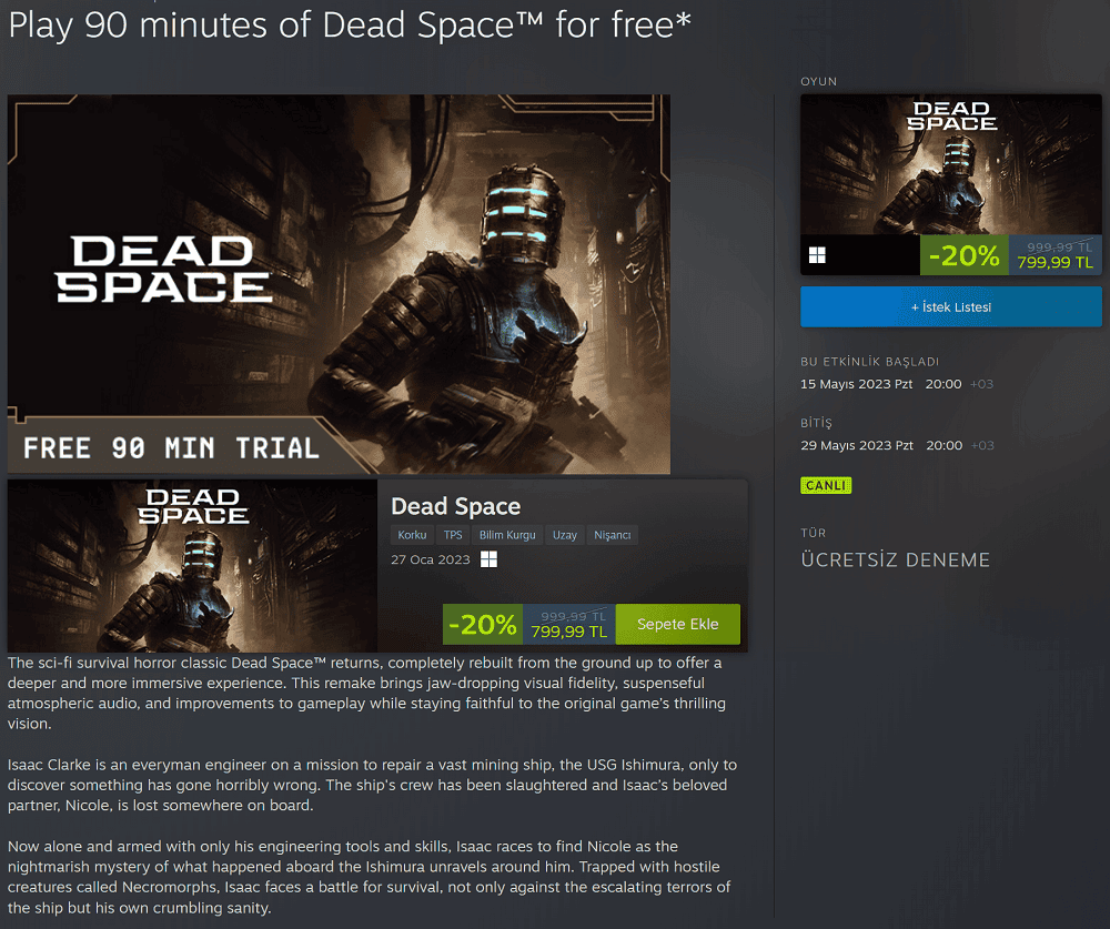 Dead Space Remake