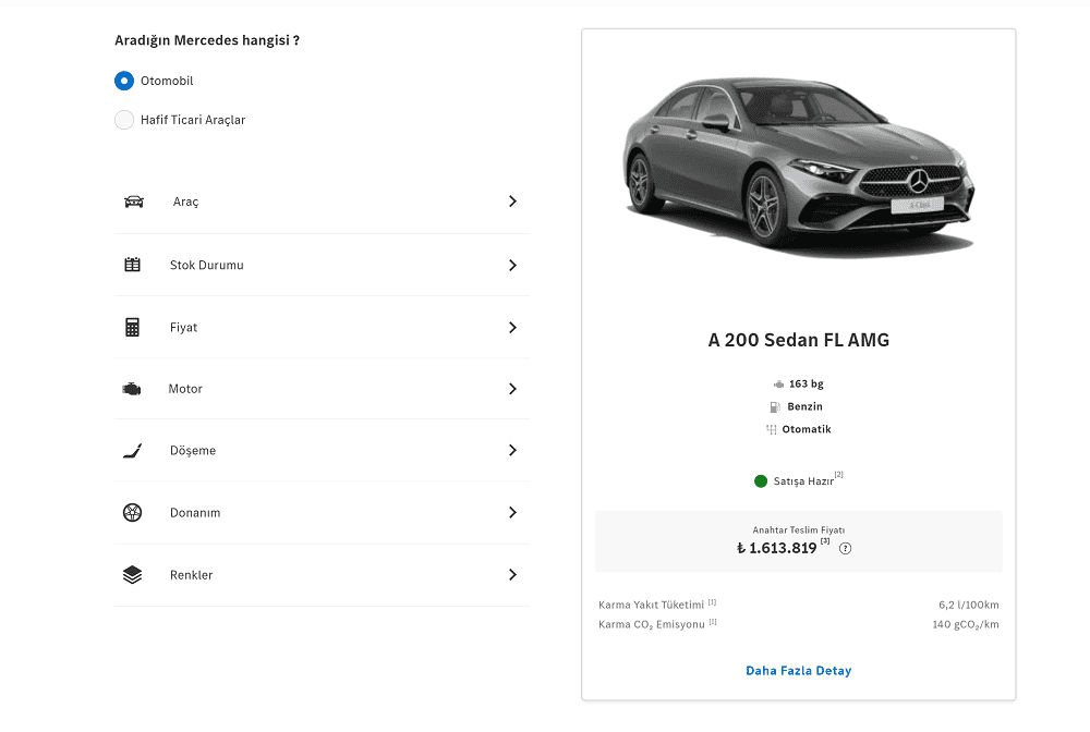 Mercedes Benz Online Satış