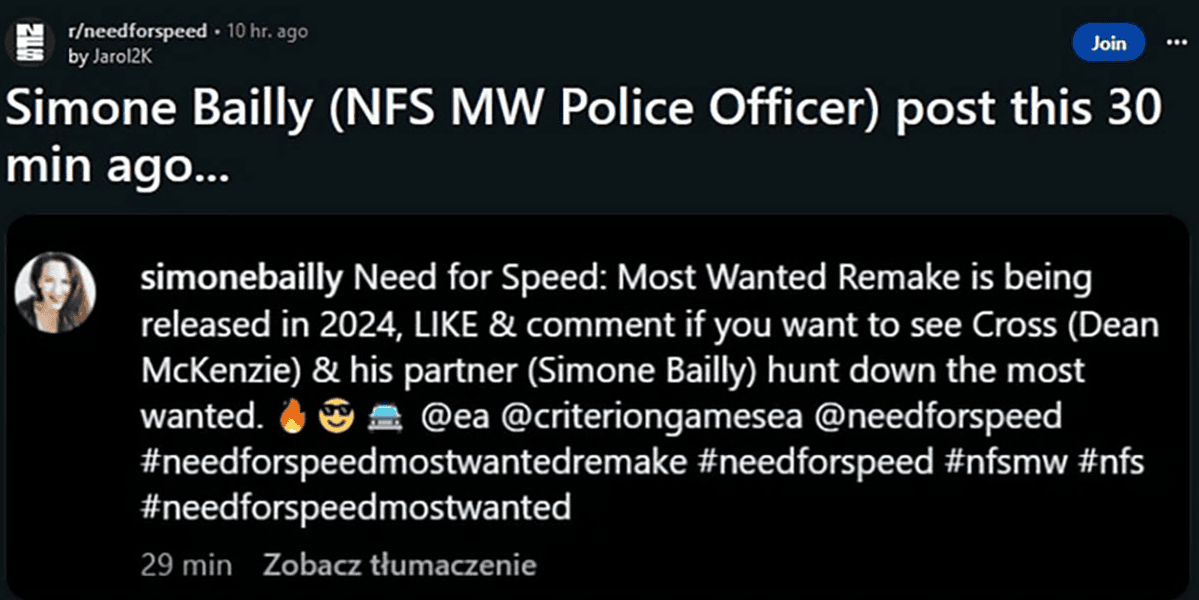 Need for Speed Most Wanted Remake