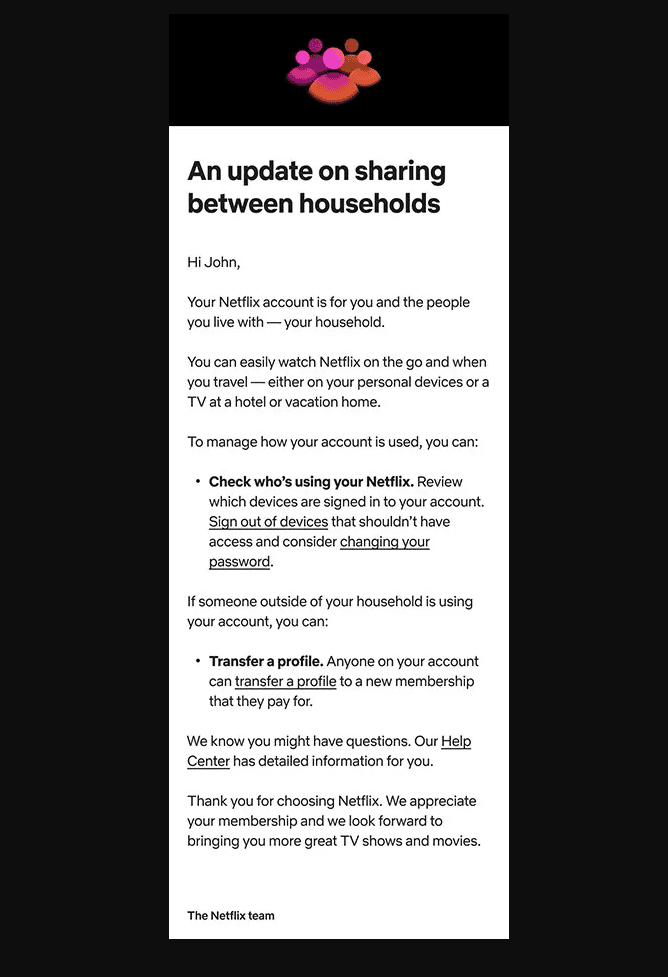 Netflix Şifre Paylaşım