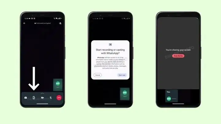 WhatsApp'ta ekran paylaşımı özelliği