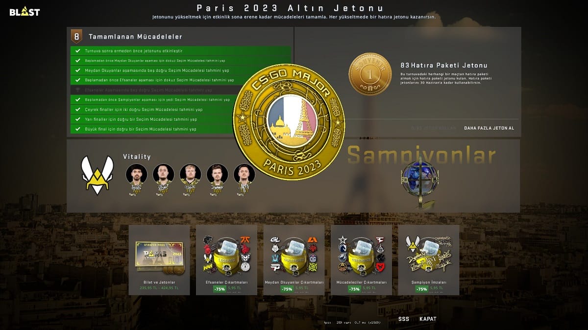 CS2 PARİS 2023 Kapsül İndirimleri Bitti