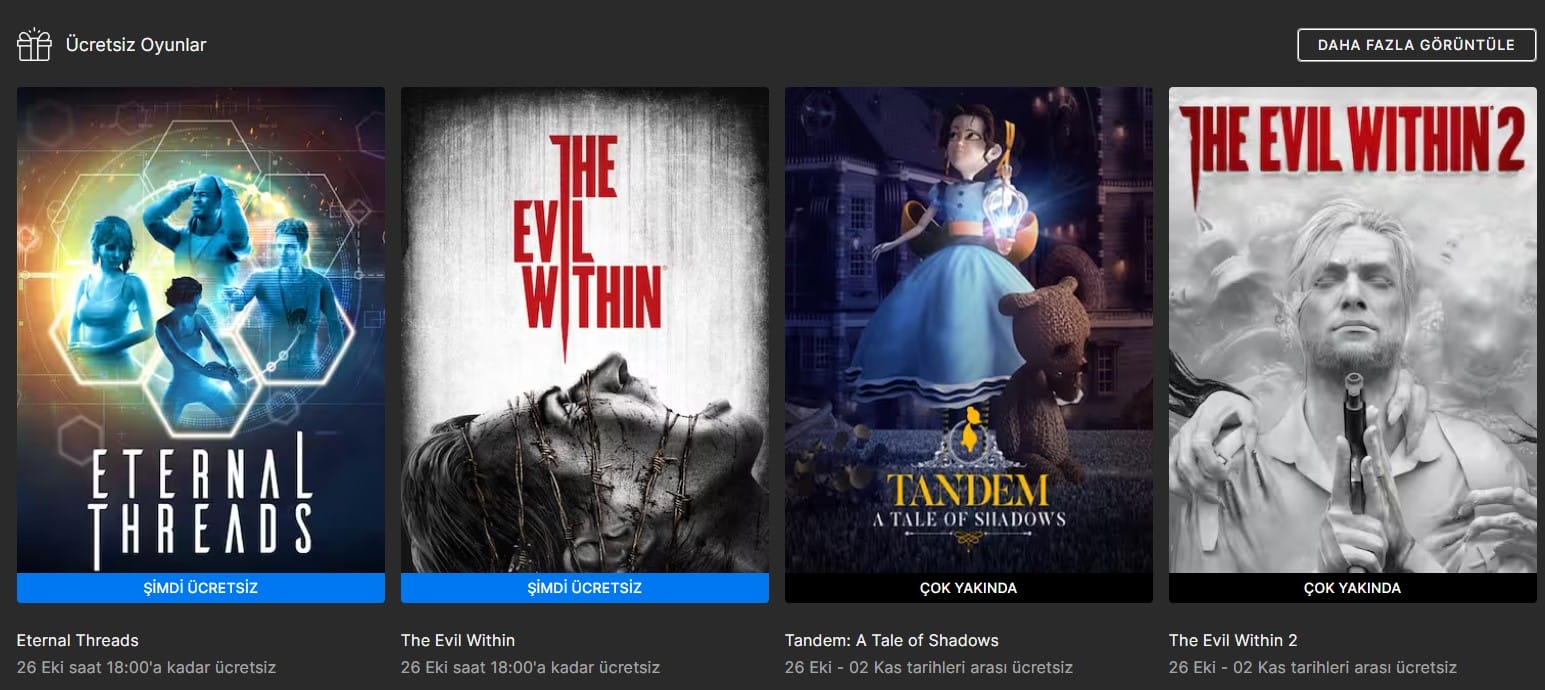 Epic Games Cadılar Bayramı İndirimi