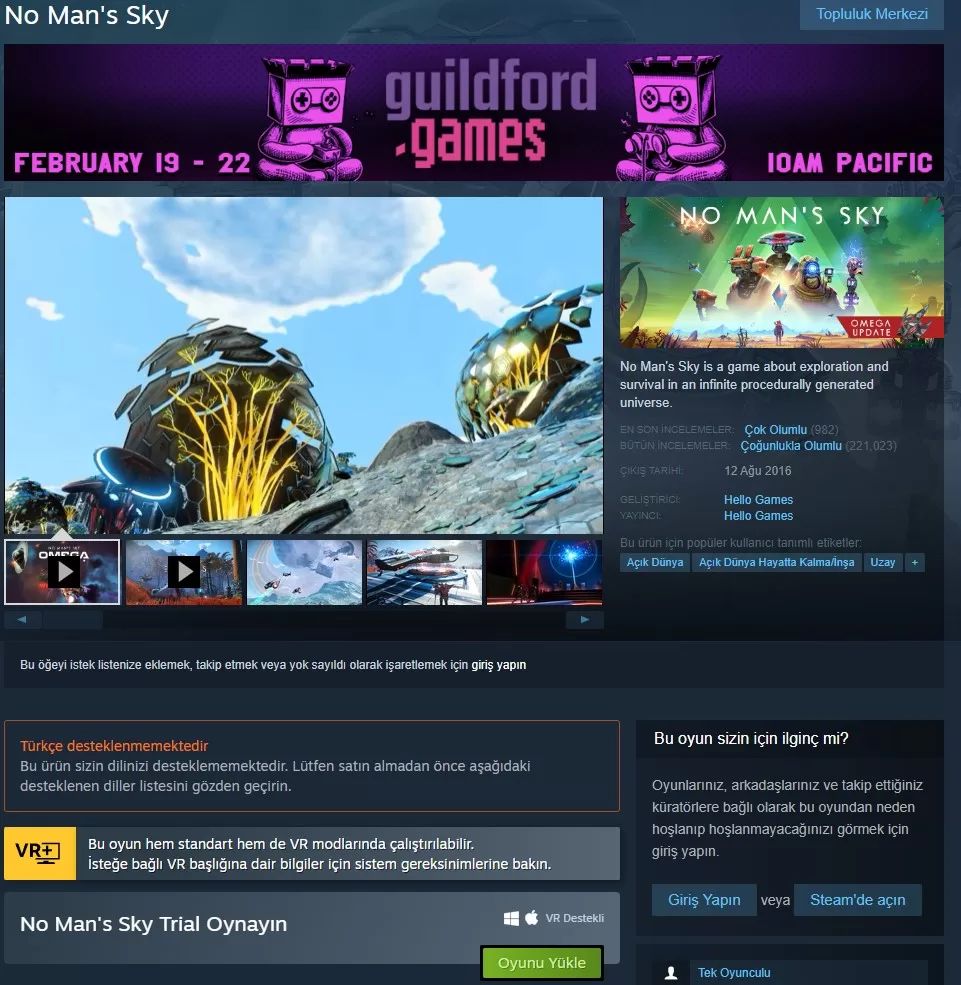 No Man's Sky ücretsiz