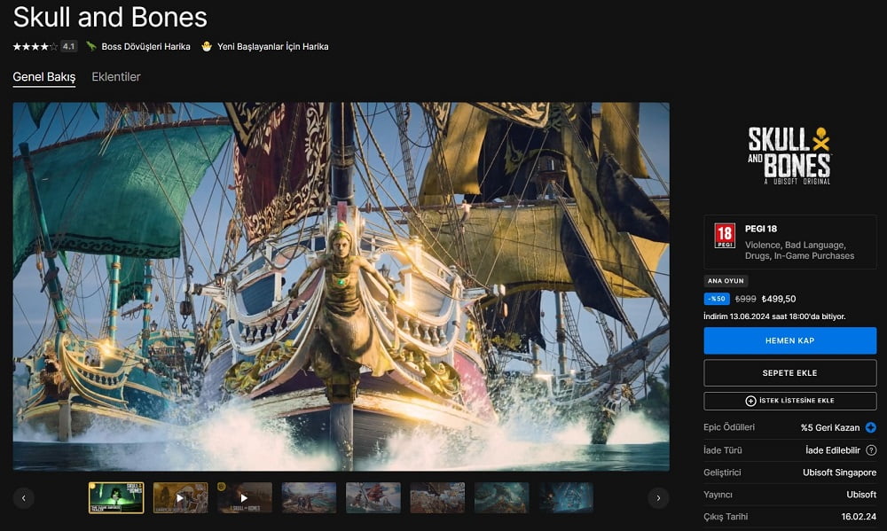 Skull and Bones ücretsiz