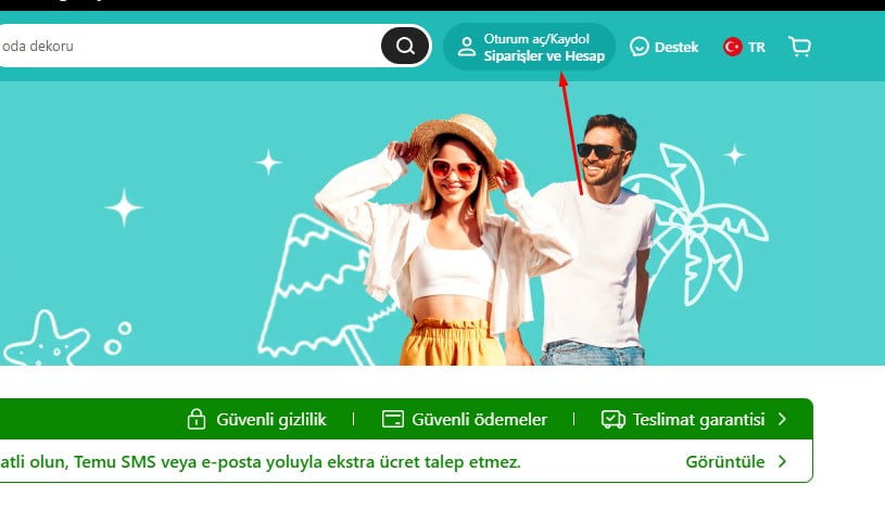 Temu’dan nasıl alışveriş