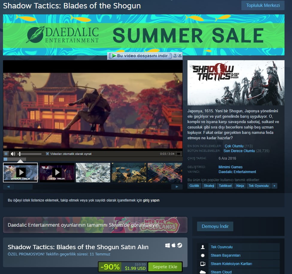 Shadow Tactics Blades of the Shogun