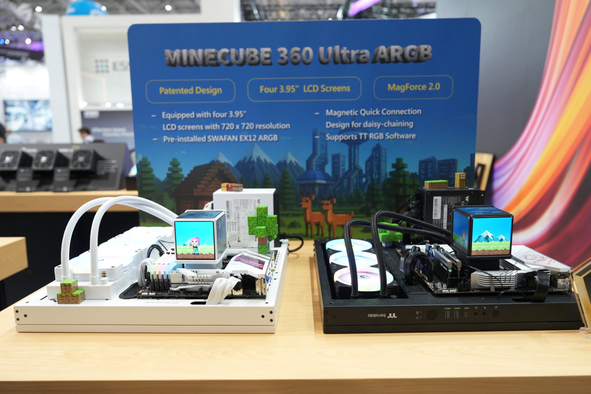 Thermaltake, Tasarım Patenti ile Dört Ekranlı AIO Soğutucu MINECUBE 360 Ultra'yı Piyasaya Sürüyor