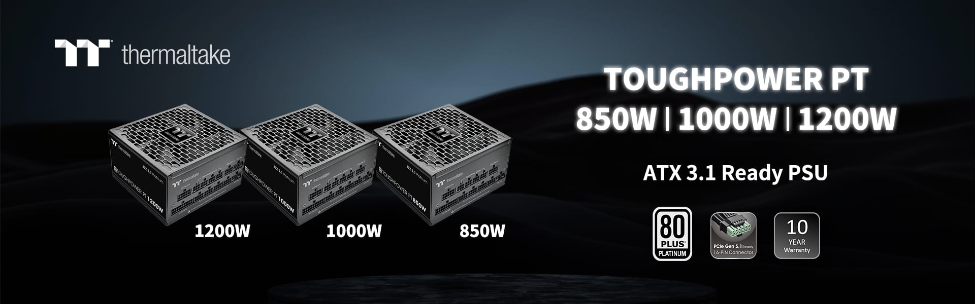 Thermaltake, Toughpower PT Platinum Serisi 850W, 1000W ve 1200W PSU'ları Piyasaya Sürüyor