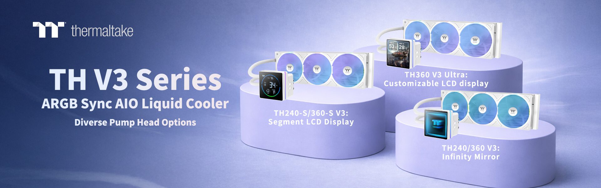 Thermaltake, TH V3 Serisi ARGB  AIO Sıvı Soğutucularını Piyasaya Sürdürdüğünü Duyurdu!
