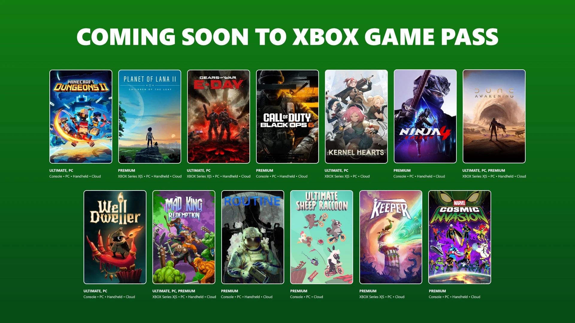 Xbox Game Pass Eylül 2026 ikinci dalga oyunları