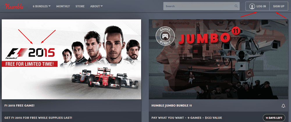humble bundle anasayfa - PC Hocası