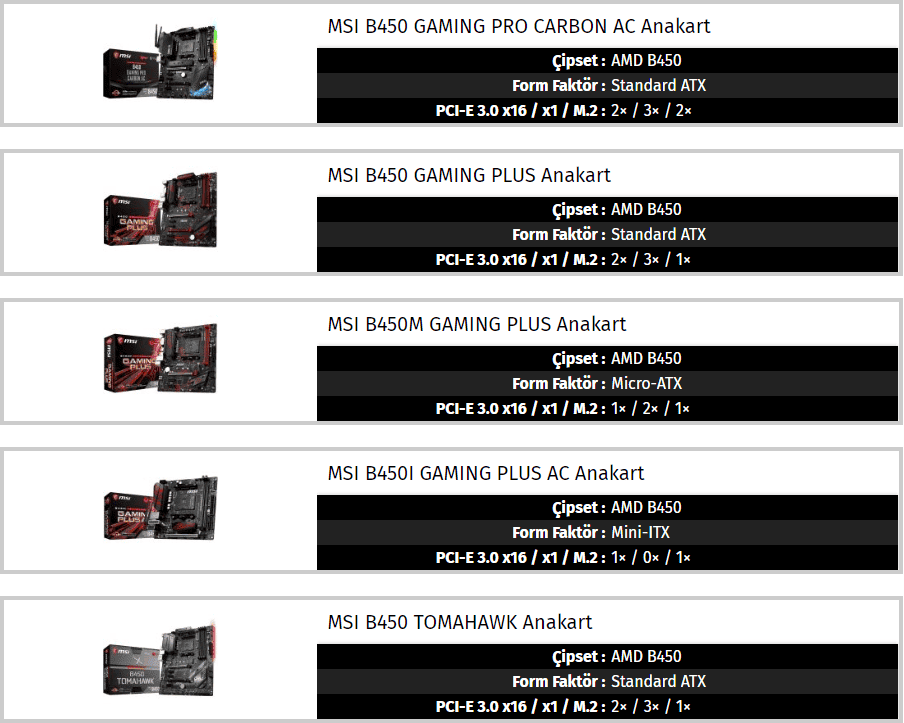 msi b450 anakart serisi - PC Hocası