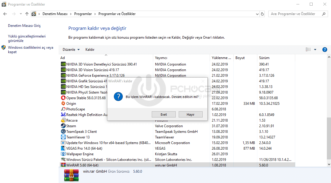winrar 5 60 surum - PC Hocası