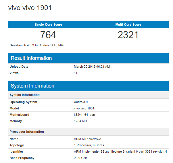 Vivo 1901 - PC Hocası