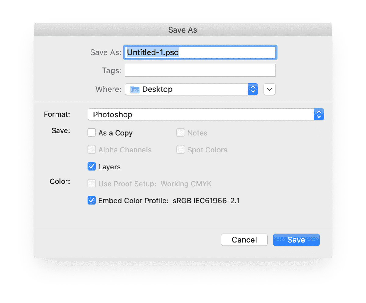 Photoshop Save As dialog - PC Hocası