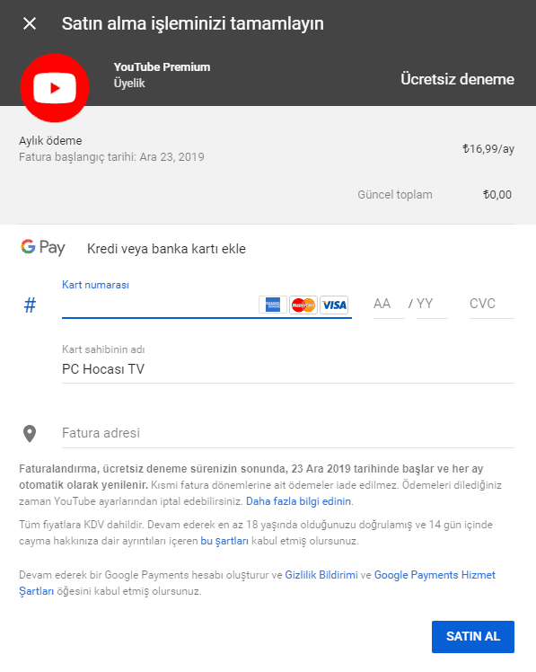youtube premium 004 - PC Hocası