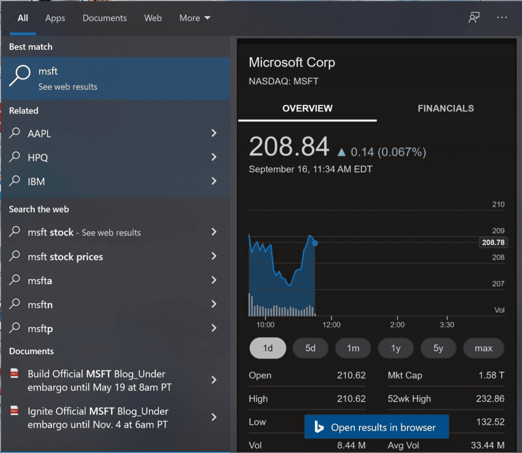 Windows 10 Arama Kutusuna Karanlık Mod Desteği Geldi! Windows 10 Dark Mode Search 1536x1334 1 - PC Hocası