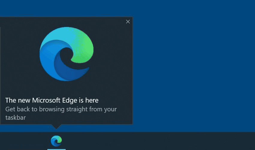 Microsoft, Windows 10'da Edge Tarayıcı Reklamlarını Yükseltiyor Edge taskbar ad - PC Hocası