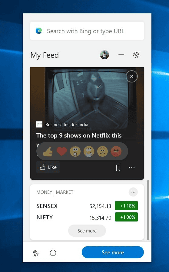 Microsoft Edge, Masaüstü Widget'larını Test Ediyor Microsoft Edge web widget - PC Hocası