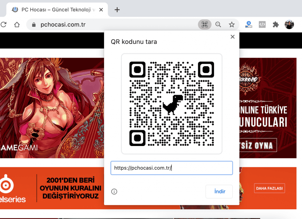 Chrome'da QR Kod ile Web Sayfası Paylaşma Dönemi Başlıyor image 1 - PC Hocası