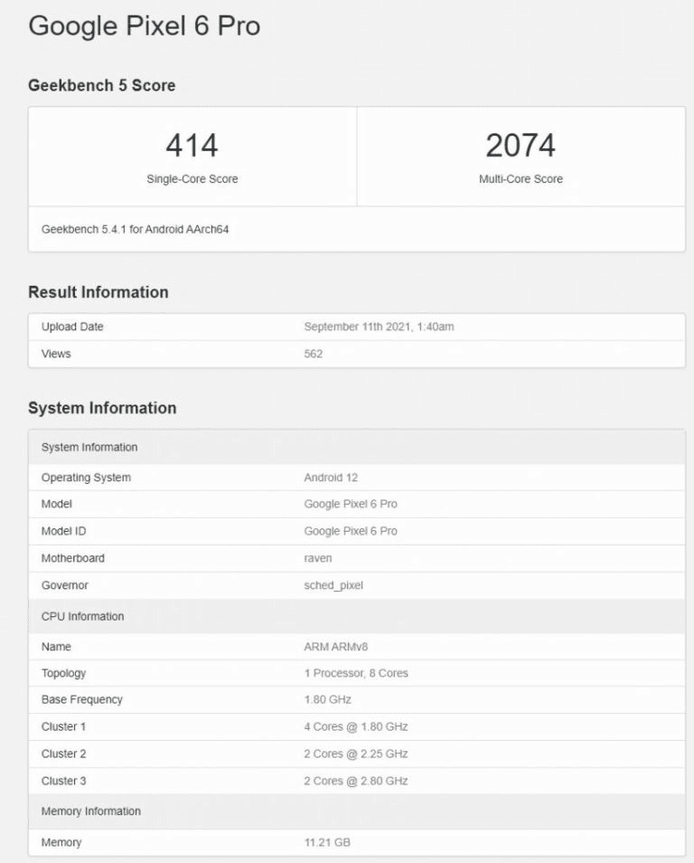 Google Pixel 6 Pro'nun Geekbench Sonuçları Sızdırıldı! Google Pixel 6 Pro Tensor processor Geekbench leak 824x1024 1 768x954 1 - PC Hocası