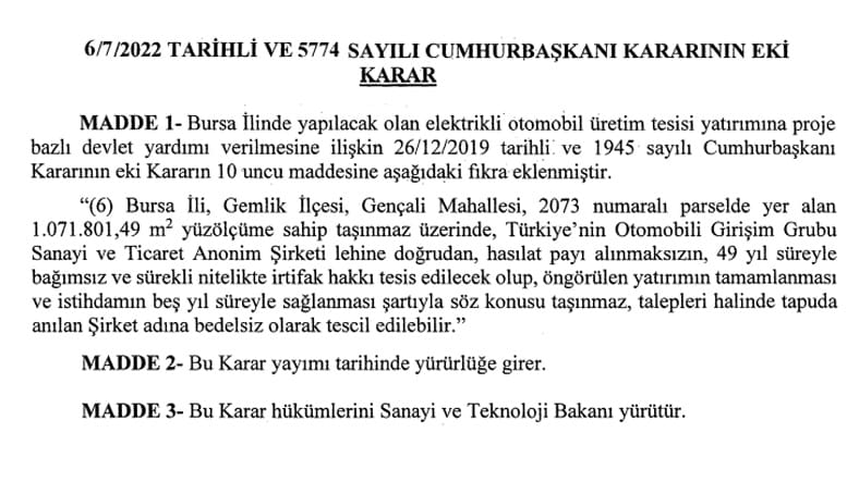 togg resmi gazete - PC Hocası