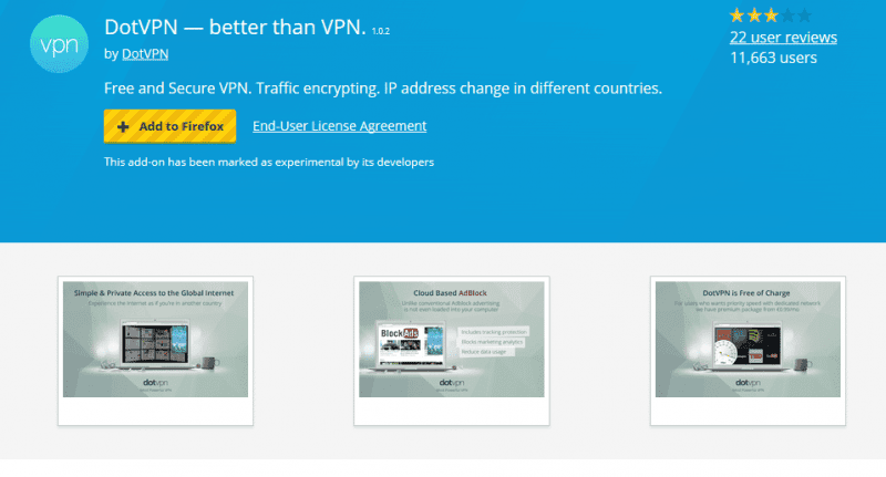 DotVPN Firefox extension e1494570382772