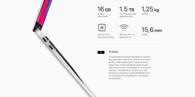 Retina Ekranlı MacBook Air 2018in Özellikleri 4 PCH - PC Hocası
