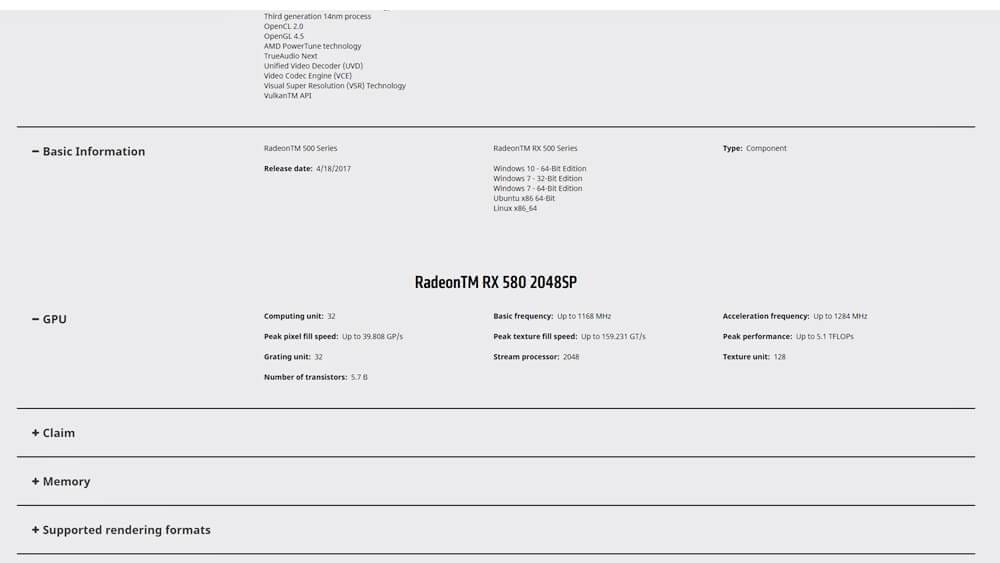 amd radeon rx580 sp - PC Hocası