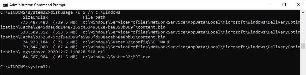 DiskUsage tool - PC Hocası