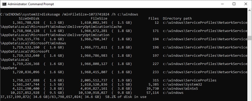 Windows 10 DiskUsage - PC Hocası