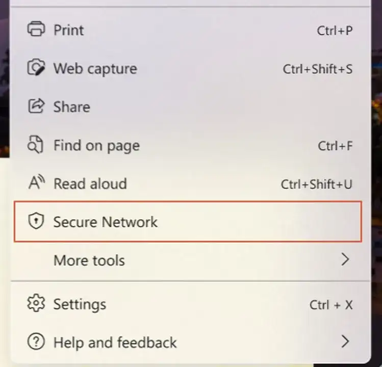 Microsoft Edge Artık Yerleşik VPN'e Sahip! microsoft secure network - PC Hocası