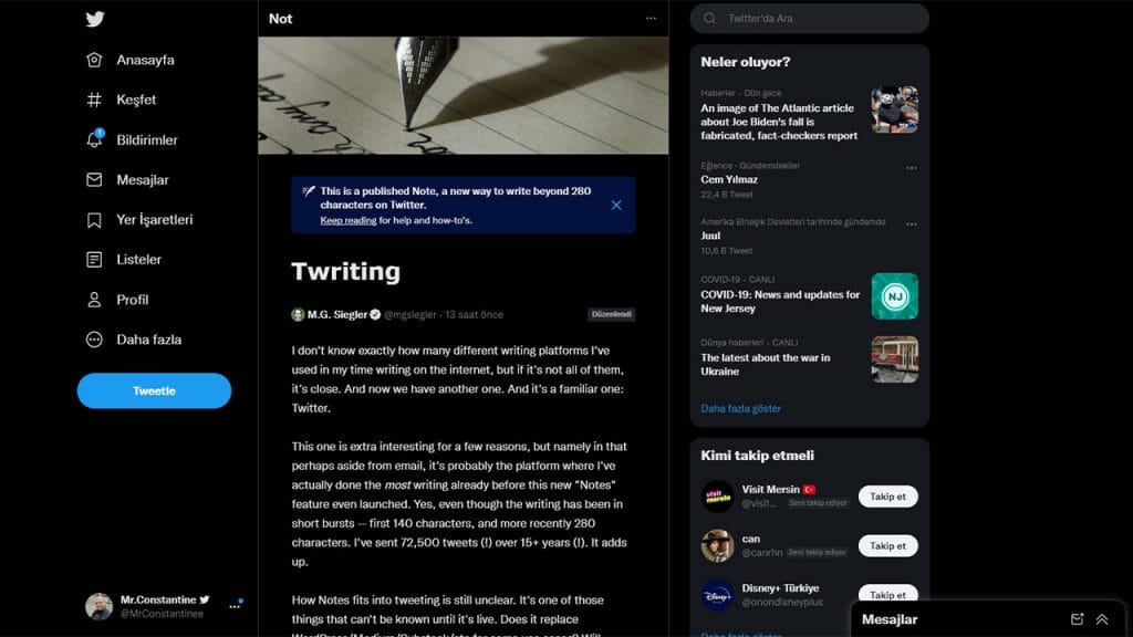 Twitter Notes - PC Hocası