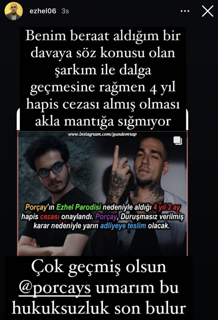 Porçay, Çektiği Parodi Videosu Yüzünden 4 Yıl 2 Ay Hapis Cezasına Çarptırıldı! ezhel porçay hakkinda açiklama - PC Hocası