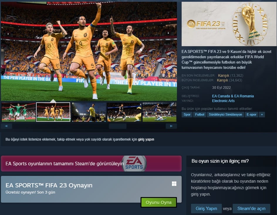 Fifa 23 - Steam Pc Oyun