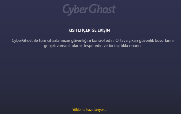 cyber ghost vpn arayuz