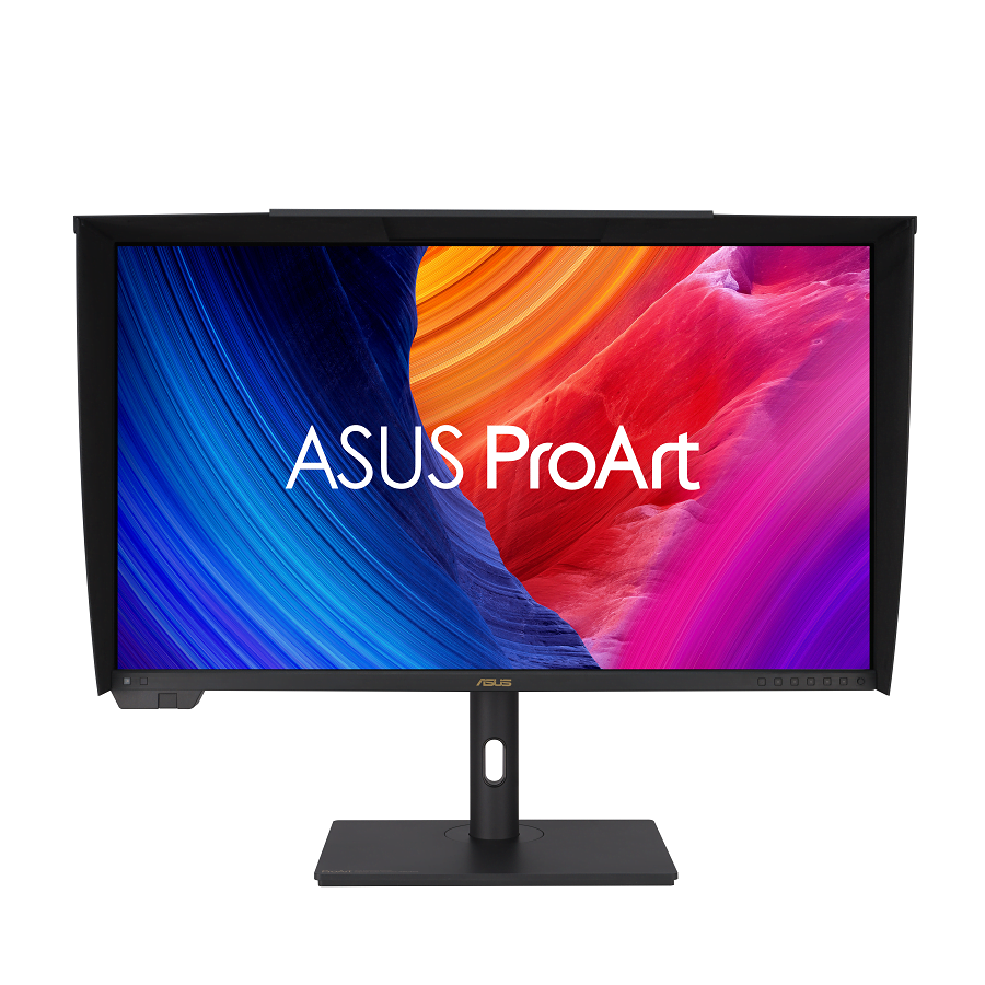 ProArt Display 8K PA32KCX front view with hood